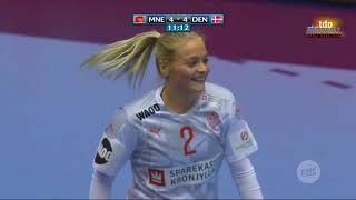 Europeo Femenino Noruega-Dinamarca 2020. 1º Fase 2º Partido Grupo A. Montenegro vs. Dinamarca
